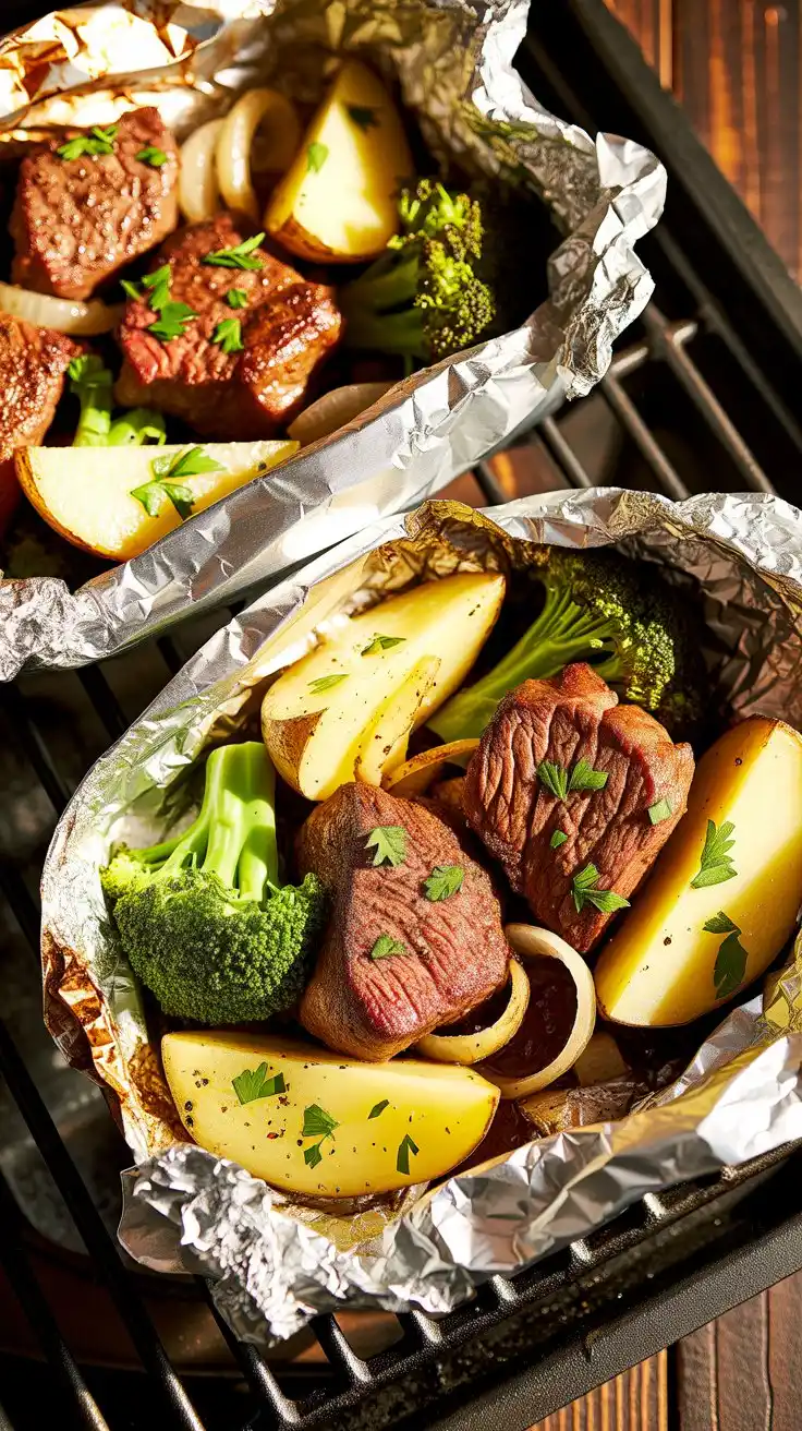 Steak and Potato Foil Packets