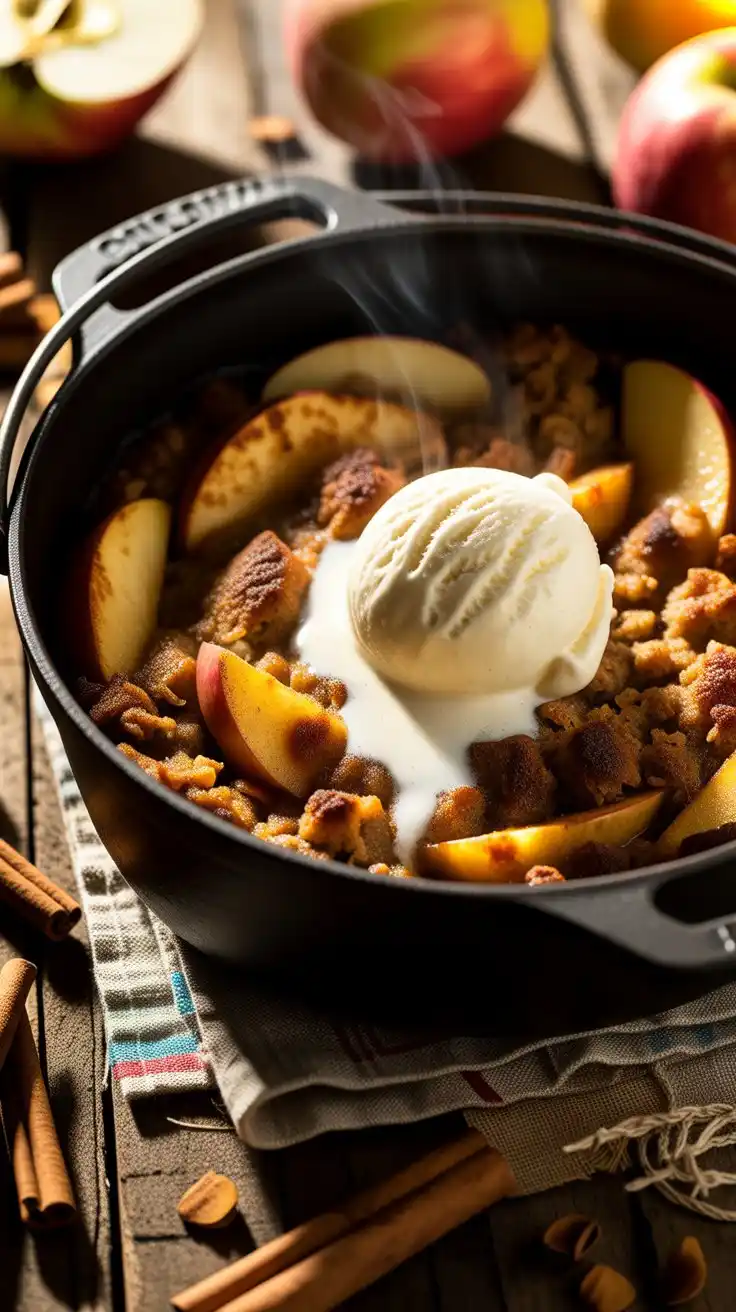 Dutch Oven Apple Crisp